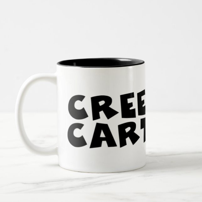 Taza Bicolor Logo de Creekrat Personalizado Studios (Izquierda)