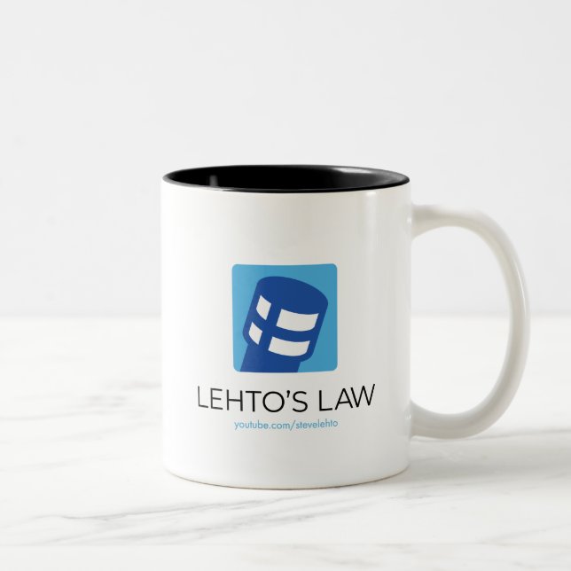 Taza Bicolor Logo de Lehto's Law (Derecha)