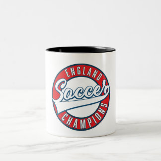 Taza Bicolor Logo de los Campeones de Fútbol de Inglaterra