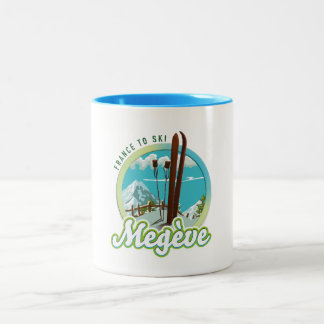 Taza Bicolor Logo de Megève france ski