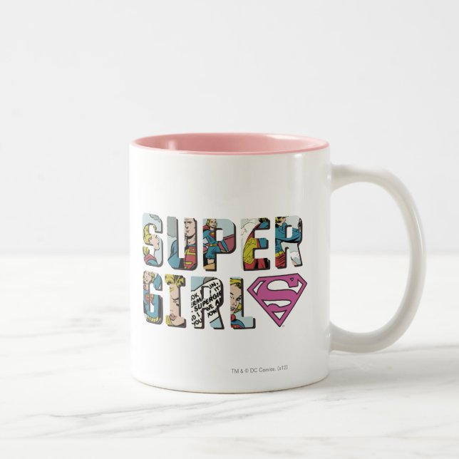 Taza Bicolor Logo de Supergirl Comic (Derecha)
