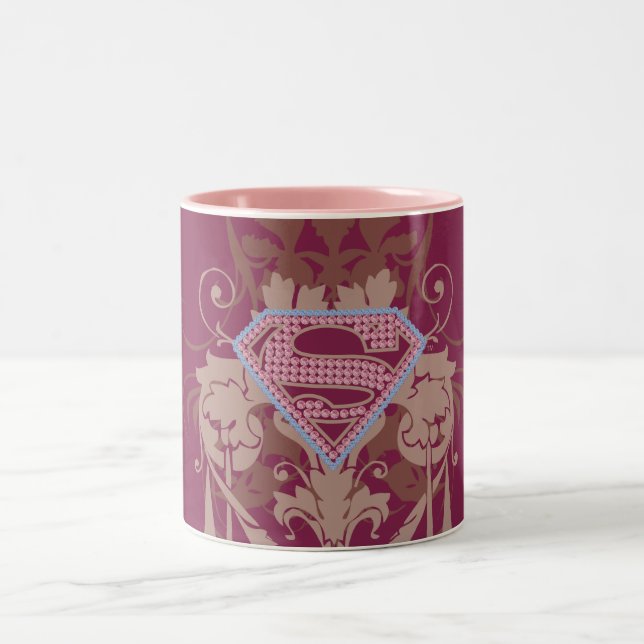 Taza Bicolor Logo de Supergirl Jewel (Centro)