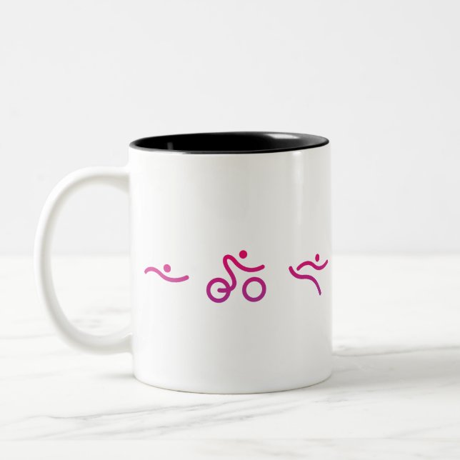 Taza Bicolor Logo de Triathlon (Izquierda)