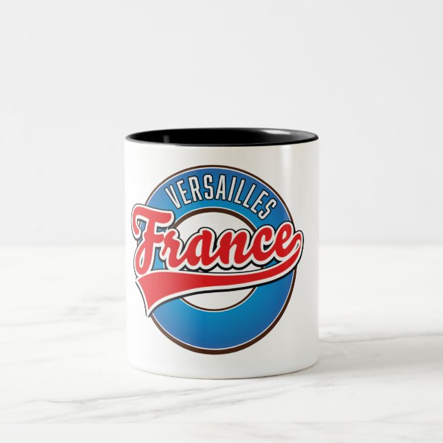 Taza Bicolor Logo de Versailles France (Centro)