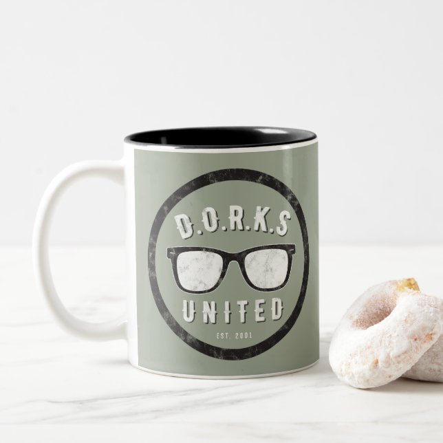 Taza Bicolor Logo Del Círculo Du 2020 Café Mug (Con donut)