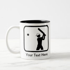 Taza Bicolor Logo del Cricket personalizable