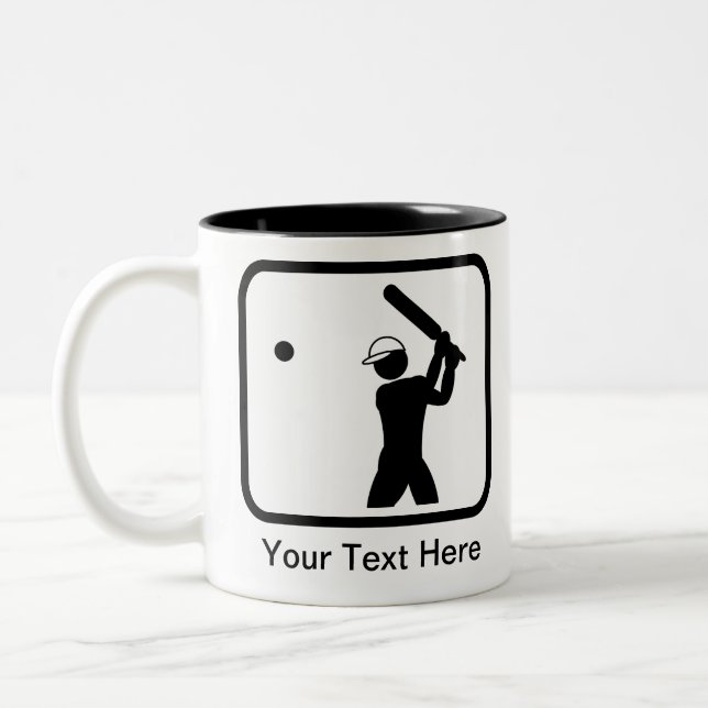 Taza Bicolor Logo del Cricket personalizable (Izquierda)
