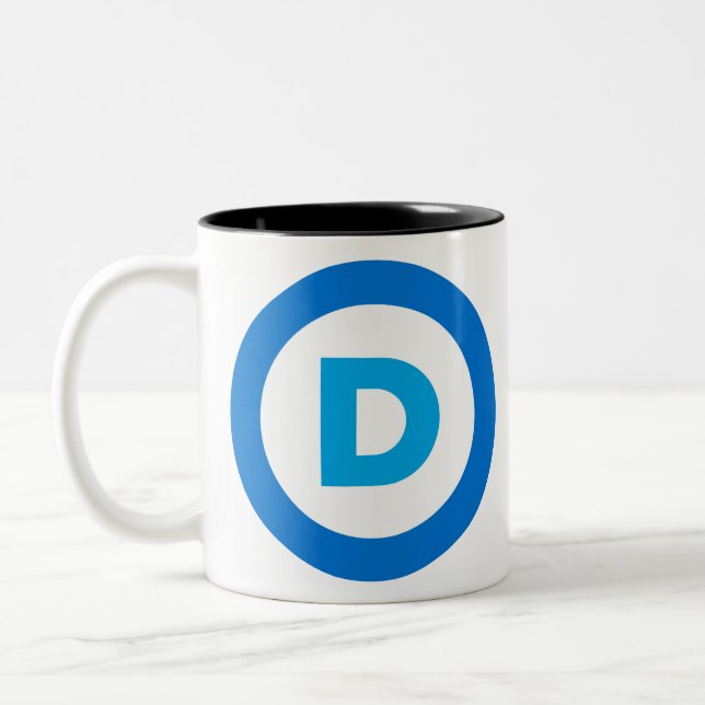 Taza Bicolor Logo democrático (Izquierda)