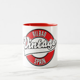Taza Bicolor Logo estilo vintage de Bilbao