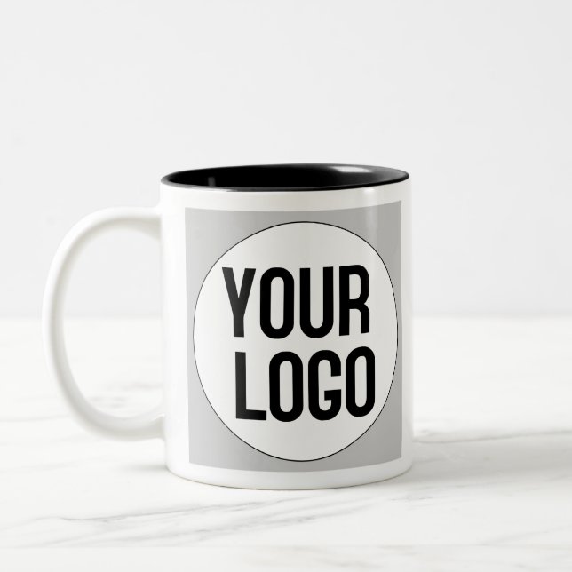 Taza Bicolor Logo personalizado en merch (Izquierda)