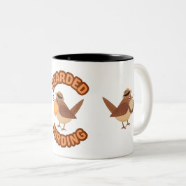 Taza Bicolor Logotipo de aves con barba y aves con barba