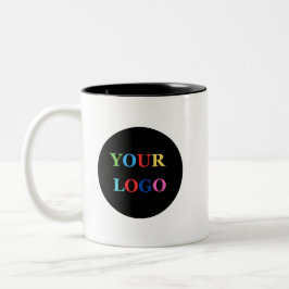 Taza Bicolor Logotipo de empresa personalizado para negocios