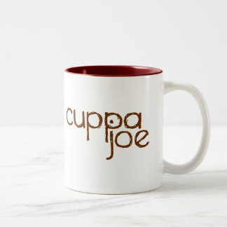 Taza Bicolor logotipo de Joe del cuppa en marrón -