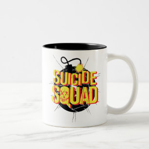 Taza Bicolor Logotipo de la bomba del pelotón el   del suicidi