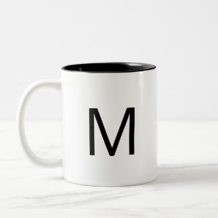 Taza Bicolor logotipo de monograma minimalista simple agregar s