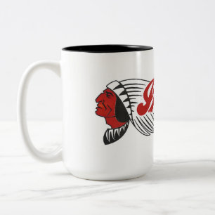 Taza Bicolor Logotipo de motocicleta vintage blanco