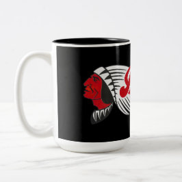 Taza Bicolor Logotipo de motocicleta vintage negro