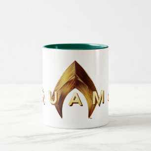 Taza Bicolor Logotipo de oro de Aquaman el   Aquaman