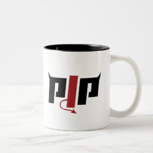 Taza Bicolor Logotipo de PJP Horn - Merchandising de Pierce Jac