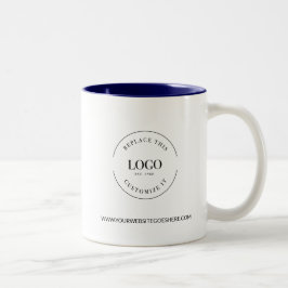 Taza Bicolor logotipo de sitio web de promoción comercial perso