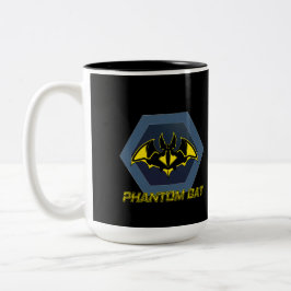 Taza Bicolor Logotipo de superhéroe de murciélago fantasma