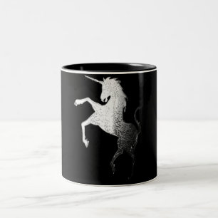 Taza Bicolor logotipo del unicornio, resplandor