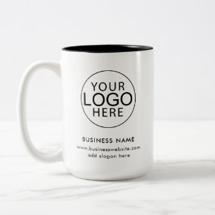 Taza Bicolor Logotipo empresarial moderno personalizado promoci