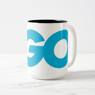 Taza Bicolor Logotipo Golang (Lenguaje de programación Go)