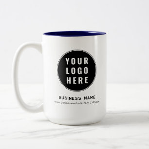 Taza Bicolor Logotipo moderno de empresa Sitio web promocional