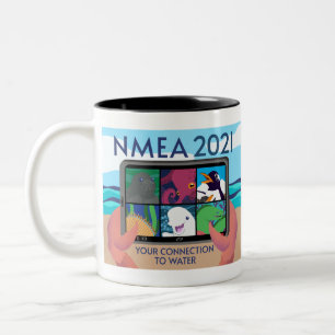 Taza Bicolor Logotipo NMEA 2021 - Completo