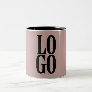 Taza Bicolor Logotipo personalizado de empresa o negocio en ros