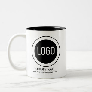 Taza Bicolor Logotipo promocional de negocios personalizado de 