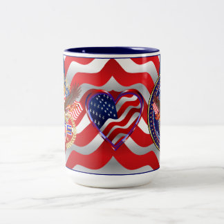 Taza Bicolor Logotipos patrióticos o del veterano 3