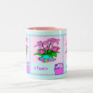 Taza Bicolor Lograda Mug de Pascua