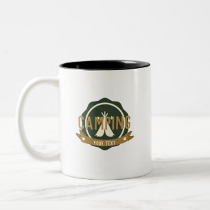 Taza Bicolor Lona de Campamento Lindo Banner Campista