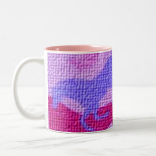 Taza Bicolor Lona rosada de los caballos