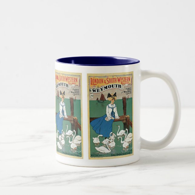 Taza Bicolor Londres y Suroeste ~ Weymouth (Derecha)