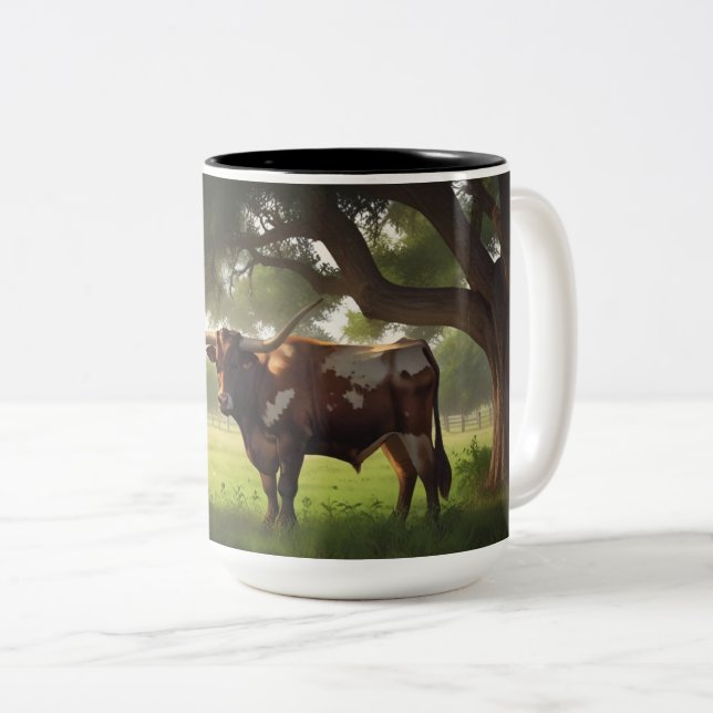 Taza Bicolor Longhorn Mug (Anverso derecho)