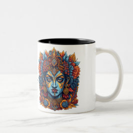 Taza Bicolor Lord Krishna Mug: Sip en la divina serenidad