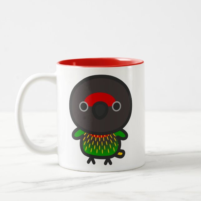 Taza Bicolor Lori de rachas amarillas (Izquierda)