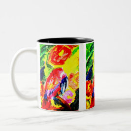 Taza Bicolor Loro alegría de verano