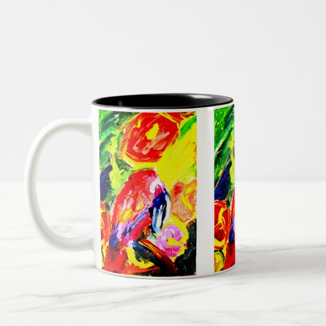 Taza Bicolor Loro alegría de verano (Izquierda)