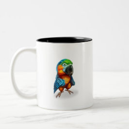 Taza Bicolor ¡Loro colorido!