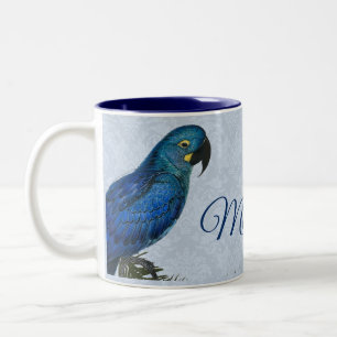Taza Bicolor Loro de Macaw con Damask