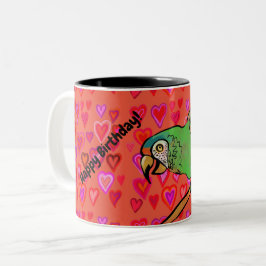 Taza Bicolor Loro feliz