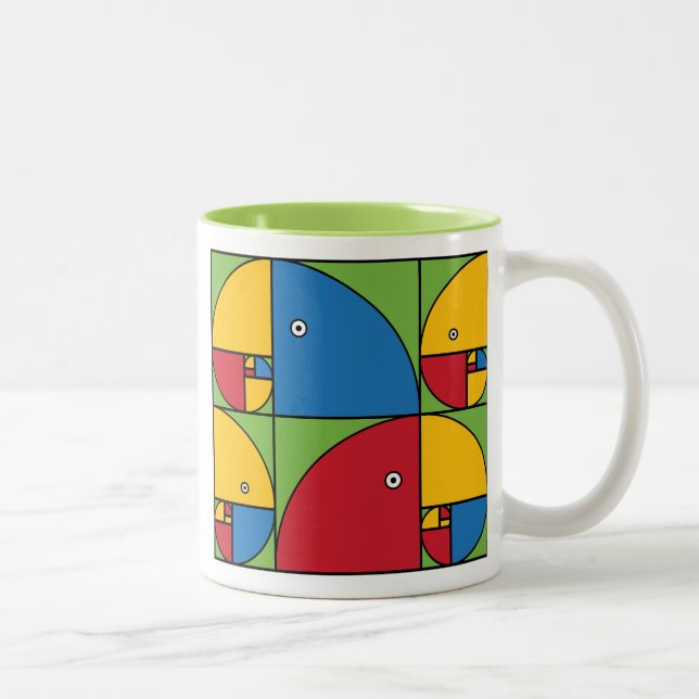 Taza Bicolor Loros de Fibonacci (Derecha)