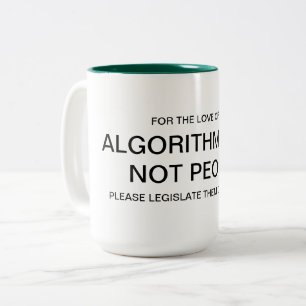 TAZA BICOLOR LOS ALGORITMOS NO SON PERSONAS