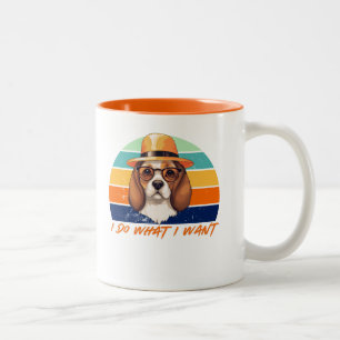Taza Bicolor Los amantes del perro Retro Vintage hago lo que qu