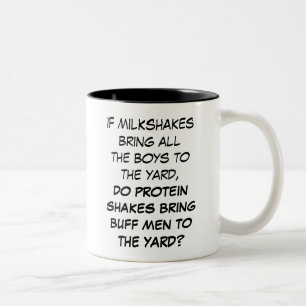 Taza Bicolor Los batidos y los sacudones de protien traen la ta