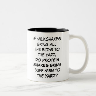 Taza Bicolor Los batidos y los sacudones de protien traen la ta